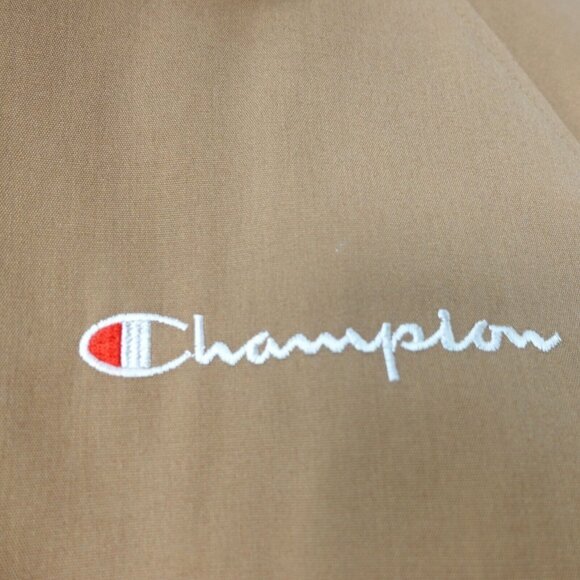 RARE Vintage CHAMPION Jacket Small Tan Canvas Camel Coach Oatmeal Fleece Field - Picture 5 of 15